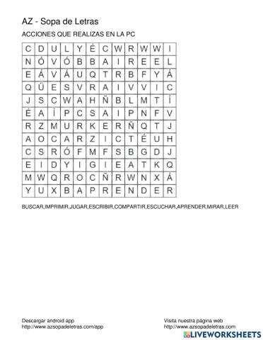 Acciones de la computadora