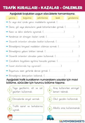 Trafik Kuralları Kazalar Önlemler