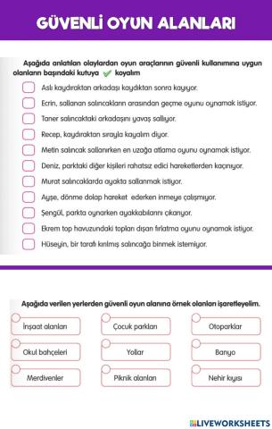 Güvenli Oyun Alanları