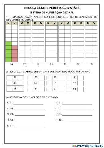 Sistema de Numeração Decimal