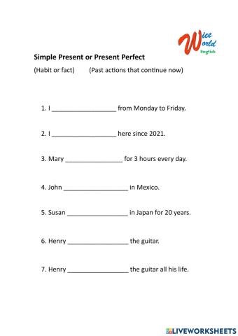 Simple Present or Present Perfect