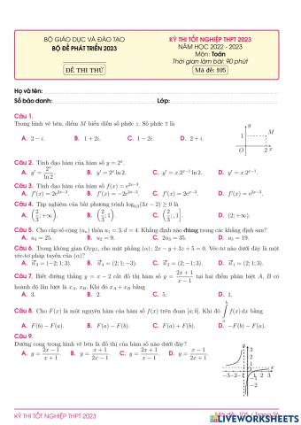 TN2023-PBC-Đề ôn tập số 105