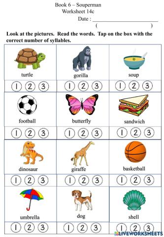 14c Syllables Worksheet