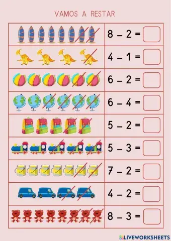 Restas tachando hasta el 10