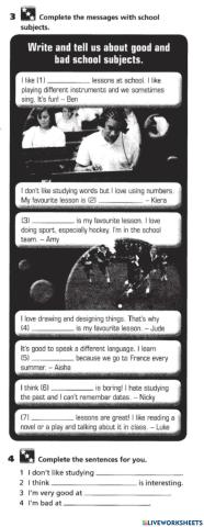 School Subjects vocabulary by teacher Kasim