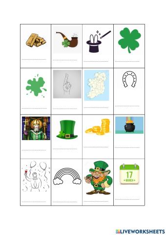 Saint Patrick's Day vocabulary