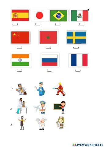 Listening of professions and nationalities.