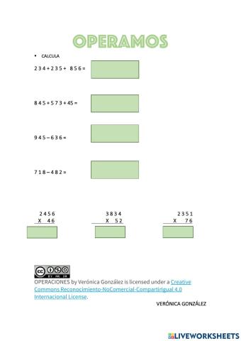 Operaciones básicas