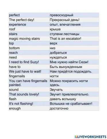 Perfect Day WordList