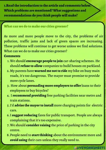 What can we do to make our cities greener?