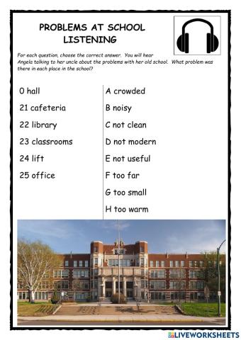 Problems at School Listening