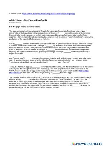 A Brief History of the Fabergé Eggs Part 2