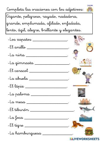 Asociar adjetivo con imagen