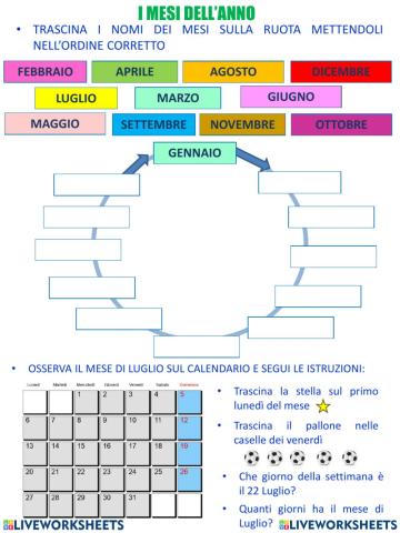 Leggi ed inserisci i mesi