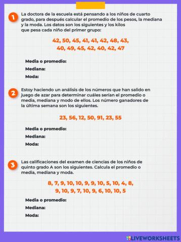 Medidas de tendencia