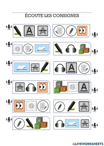 Les consignes de la classe de français (audios)