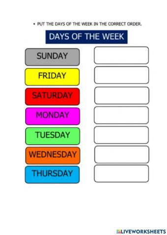Days of the week