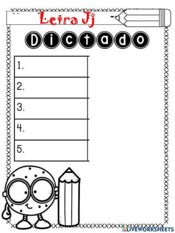 Dictado letra j