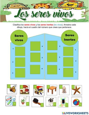 Los seres vivos y los seres inertes