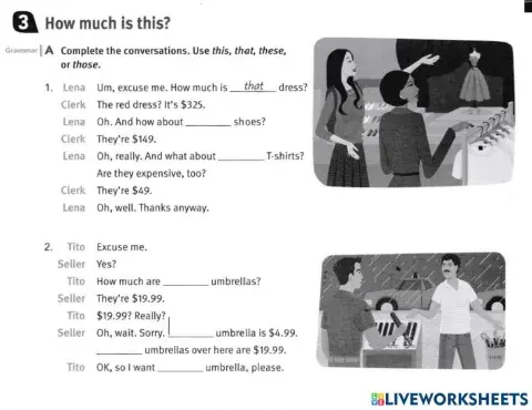 This, that, those, these