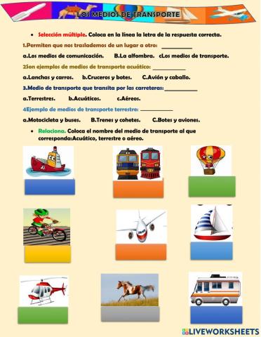 Los medios de transporte