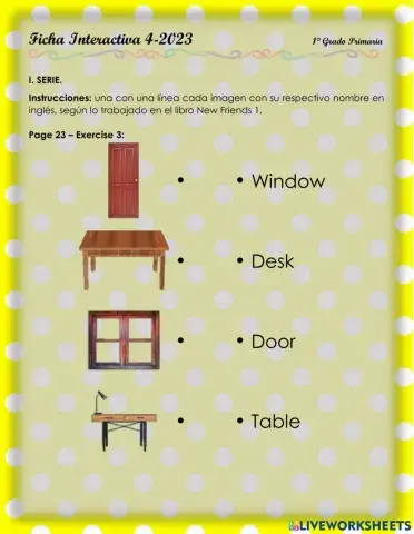 In the classroom 1. 1°-Ficha4-2023
