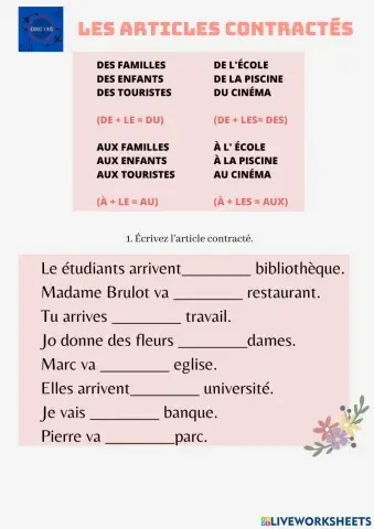 Les articles contractés