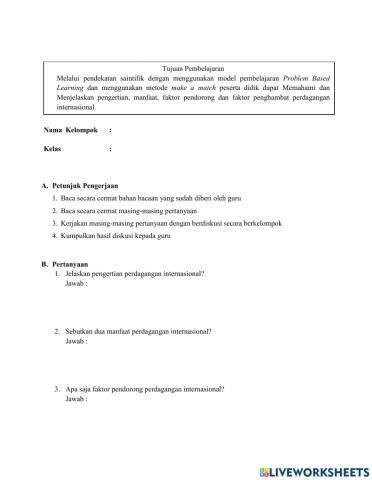 LKPD Perdagangan Internasional