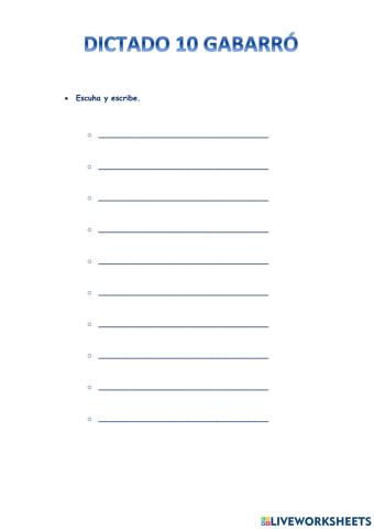 Dictado gabarró 10