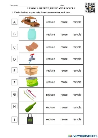 Lesson 6. reuse. reduce. recycle