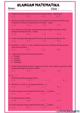 Matematika Kelas 3 Tema 5