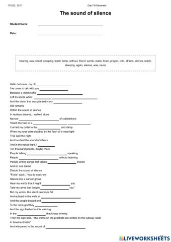 The sound of silence