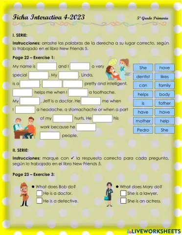 What do you want to be? 1. 5°-Ficha4-2023