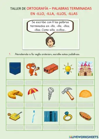 Ortografía - illo, - illa.