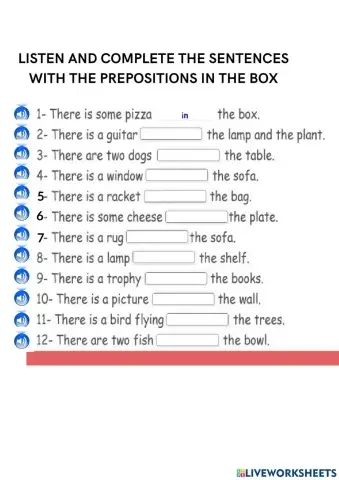 Prepositions of place
