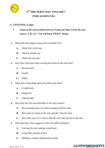 Ta7- 2nd mid-term test 2k10 (2023)