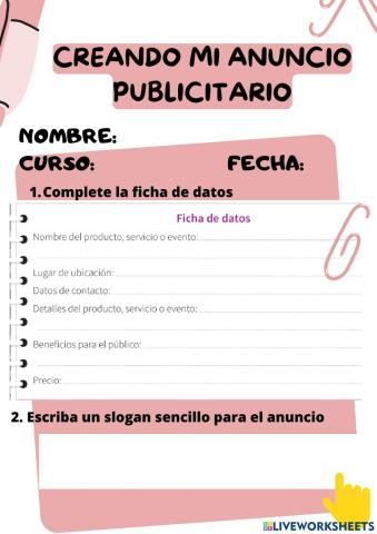 Creando un anuncio publicitario