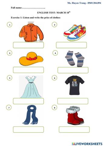 Listening Clothes and Price