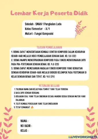 LKPD Pra-Pertemuan Fungsi Komposisi