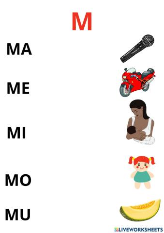 Sílabas directas con m