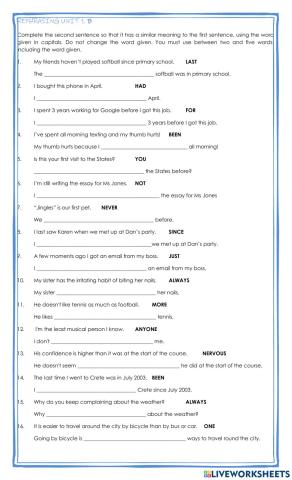 Gold Experience B2. Unit 1. Present tenses. Comparatives