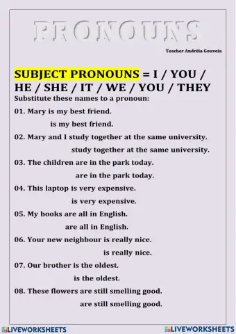 Subject pronouns