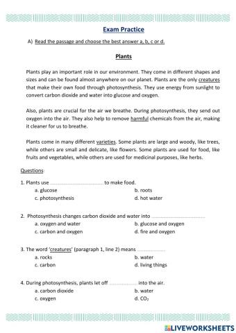 Access 8 - Term 2 - ETO Practice - Plants A1