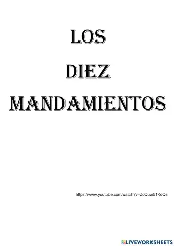 Los diez mandamientos