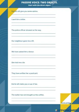 PASSIVE VOICE: TWO OBJECTS