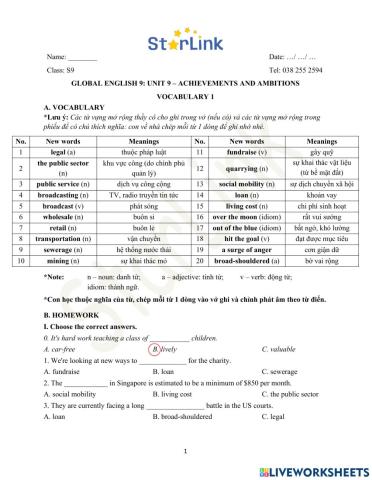 Foreign teacher-S9-Week 29-U9-Vocab 1