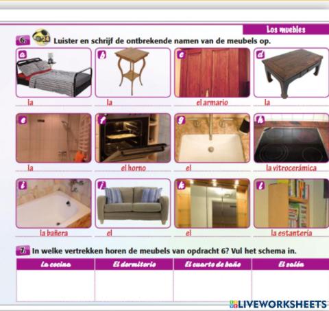 Los muebles de la casa