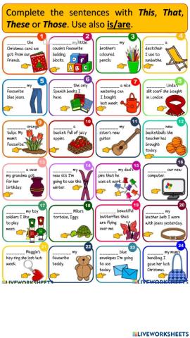 Demostrative adjectives