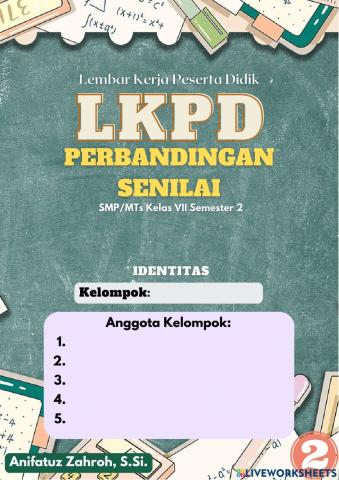 LKPD Perbandingan Senilai 1