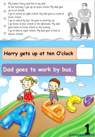 Harry's Day. Skills time